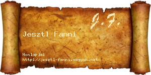 Jesztl Fanni névjegykártya